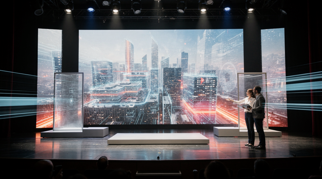 Cómo funcionan las escenografías digitales interactivas