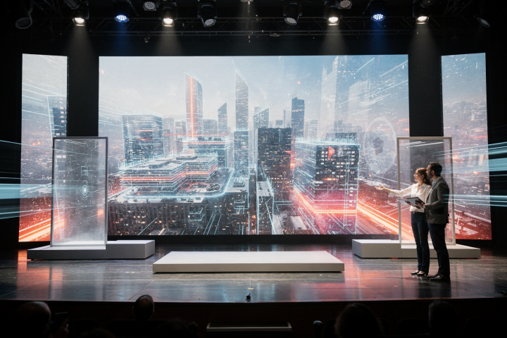 Cómo funcionan las escenografías digitales interactivas